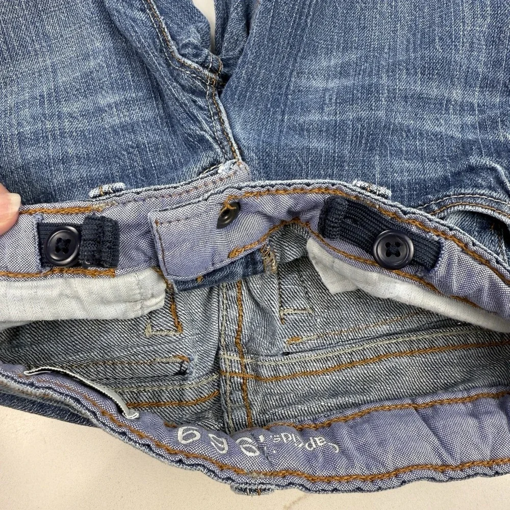 GapKids 1969 Jeans Girls 7 Regular Straight Leg Blue‎ Med Wash Adjustable Waist